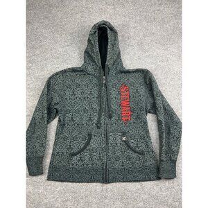 Chase Authentics Hoodie Women's M Gray Damask Tony Stewart  NASCAR Racing Zip